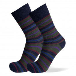 "Deatsville" Calze corte con cashmere e lana, a righe