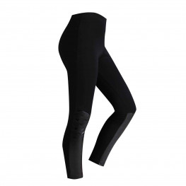 Leggings Bimba con inserti in pelle 