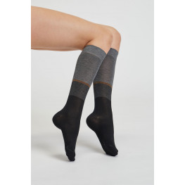 GAMBALETTI TERMICI DA DONNA IN FANTASIA BI-COLORE