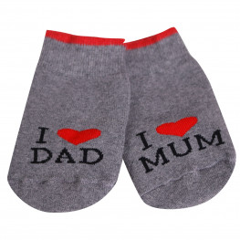 Calzini Antiscivolo Neonato con Fantasia "Love Mum/Dad"