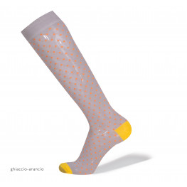 "Dots" - Calze Lunghe in Filo di Scozia Fantasia